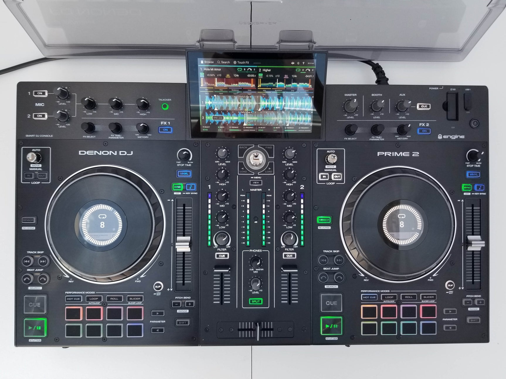 Denon DJ Prime 2 - 2 Deck Standalone DJ 7-inch Touchscreen + Deck Cover