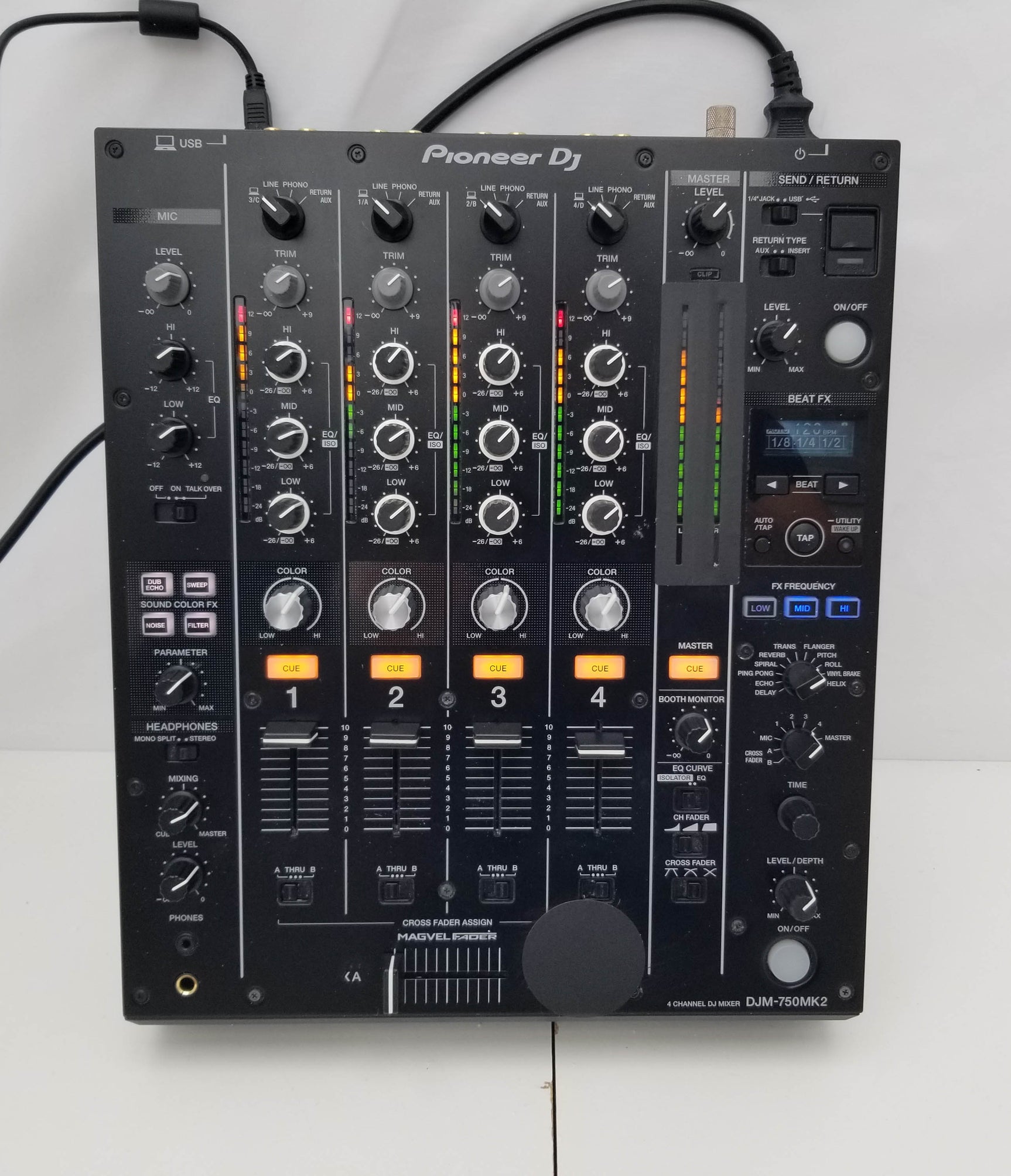 Pioneer DJ DJM-750MK2 Professional 4-Channel DJ Club Mixer Rekordbox