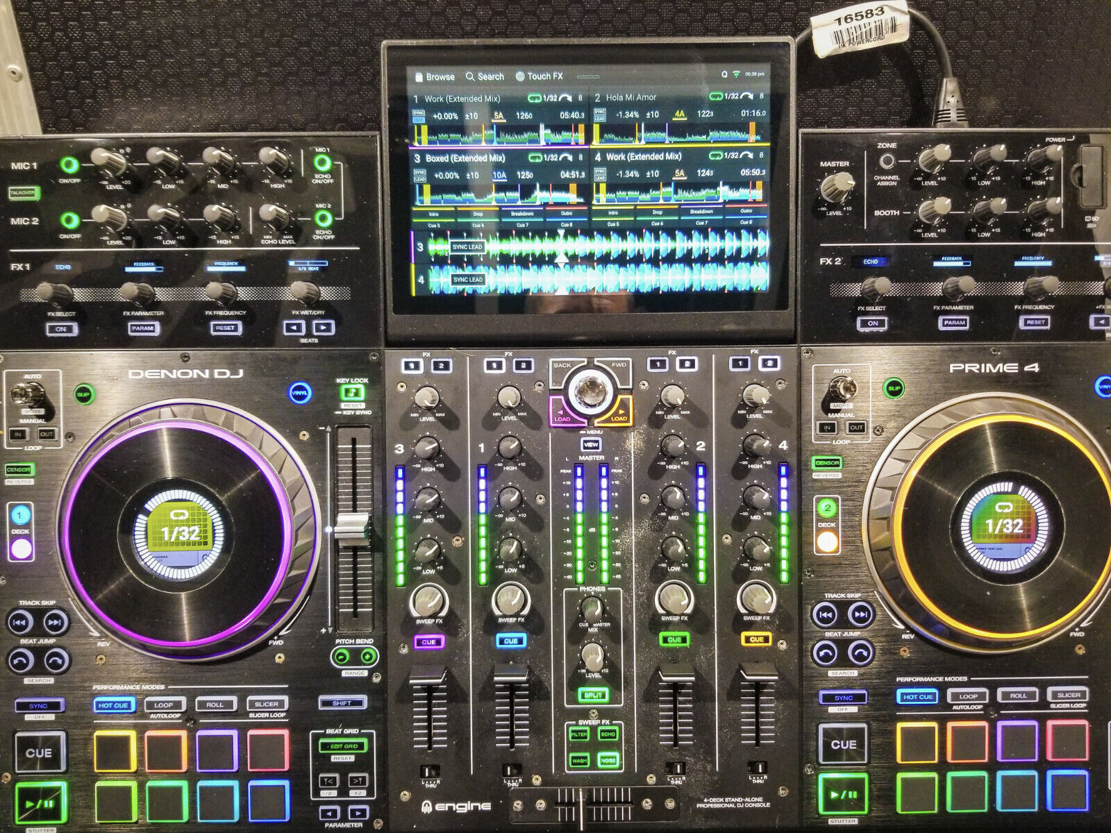 DENON PRIME 4 * STANDALONE 4 CHANNEL DJ  CONTROLLER 