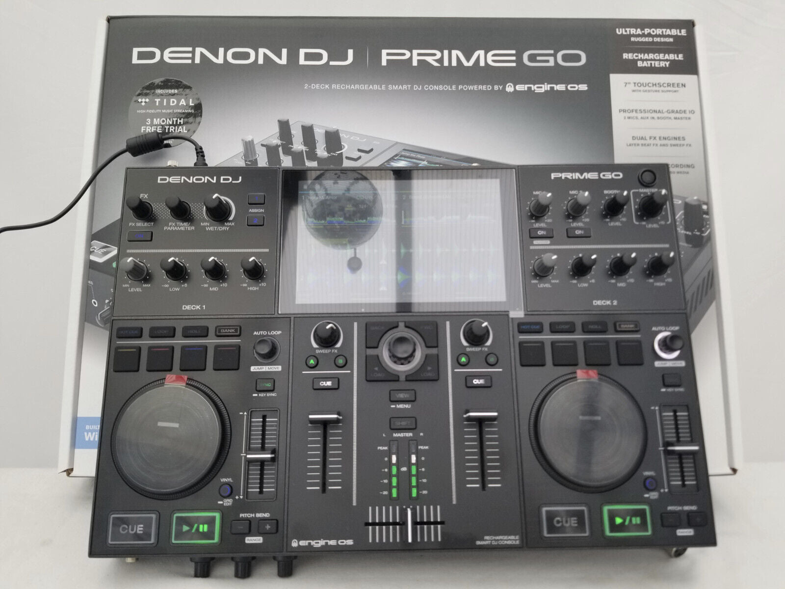 DENON DJ PRIME GO - Portable Standalone - DJ controller with battery - MINT